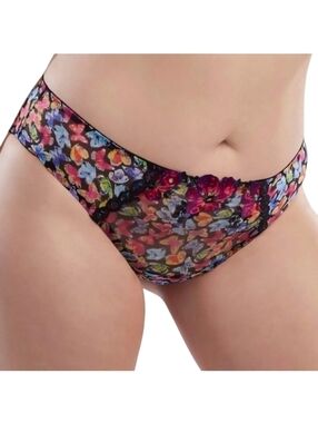NWOT Savage x Fenty Butterfly Floral Embroidered‎ Bikini Panties- Plus Size 1X